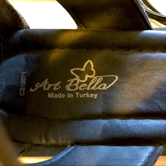 ART BELLA Lace-Up Sandals, Made in Turkey, Black, Women’s Size EU 39 (US… - Picture 4 of 5